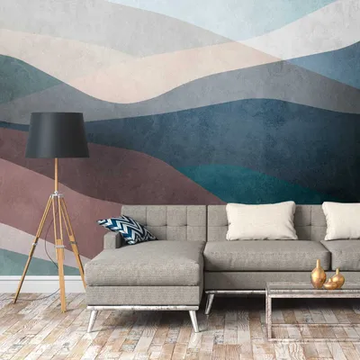 Obrázek produktu pro Profhome 382551-GU Vliesová tapeta abstraktní matná modrá hnědá bílá béžová 3,71 m x 2,8 m