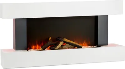 Obrázek produktu pro Klarstein Smart Dekorativní krb s LED plameny, elektrický krb s ohřívačem, 2000W elektrický krb, energeticky úsporný elektrický krb, nástěnný krb s dálkovým ovládáním a časovačem, elektrické krby s MDF krytem