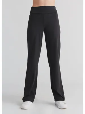Produktbild von Damen Hose aus Bio-Baumwolljersey mit Umschlagbund, sportlich, lockere Passform