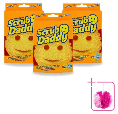 Produktbild von 3 x Scrub Daddy Reinigungsschwamm - Texturändernd - Sparpackung - 3 Stücke