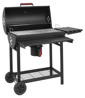 Produktbild von Holzkohlegrill aus Stahl mit Rädern, Deckel und 2 Grillrosten Tennessee