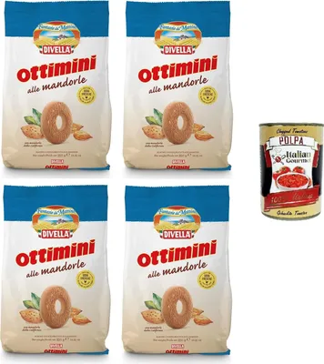 Produktbild von Divella Ottimini alle Mandorle mit Mandeln 4x350gr +Italian Gourmet polpa 400g