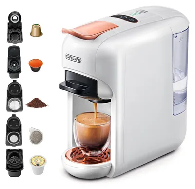 5-in-1 Kapsel-Kaffeemaschine 19 bar, 1450 W, 0,6 l, Weiß