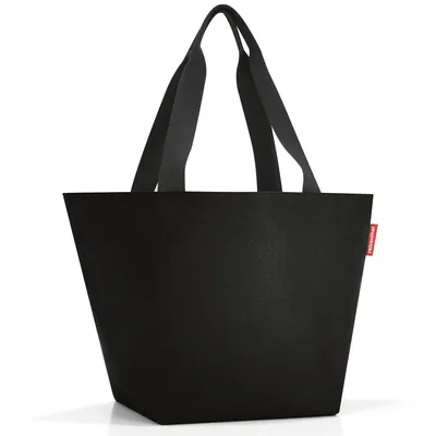 Produktbild von Unyqoos® Reisenthel Shopper M – 15 L Einkaufstasche, Schwarz, rPET wasserabweisend, Reißverschluss & Innenfach, 51×30,5×26 cm