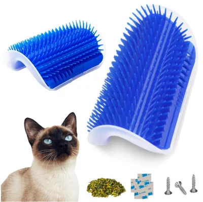Produktbild von Eck-Kratzbürste für Katzen mit Katzenminze und Fellpflege