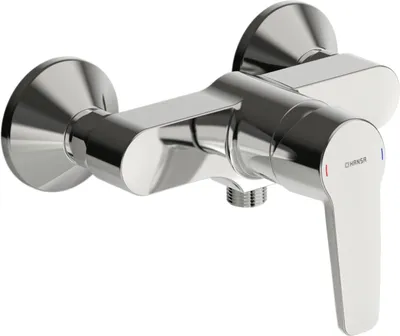 Wandarmatur Bad/Dusche, Messing, 17 l/min, Chrom