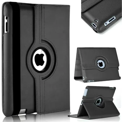 Produktbild von 360° Schutz Hülle für Apple iPad 2 iPad 3 iPad 4 (9.7 Zoll) Case Tasche Etui Schutzhülle schwenkbar SCHWARZ