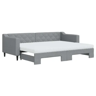 Produktbild von VidaXL 3197439, Sofabett, Grau, Schaum, Metall, Polyester, Holz, 2230 mm, 900 mm