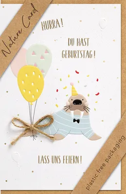 Produktbild von Geburtstag - Nature Cards - unverpackt - Glückwunschkarte im Format