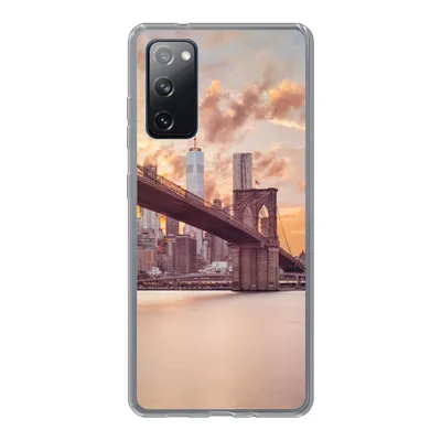 Produktbild von MuchoWow® Handyhülle Schutzhülle Hülle für Samsung Galaxy S20 FE Brooklyn Bridge und die New Yorker Skyline bei Sonnenuntergang Silikon Softcase Handy Hülle - Abdeckung