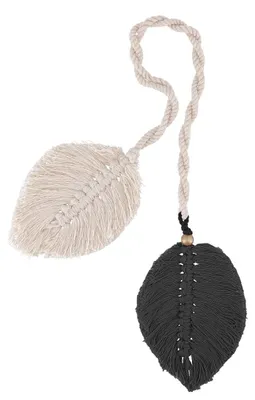 Image de Cordon décoratif pour rideaux feuille noir