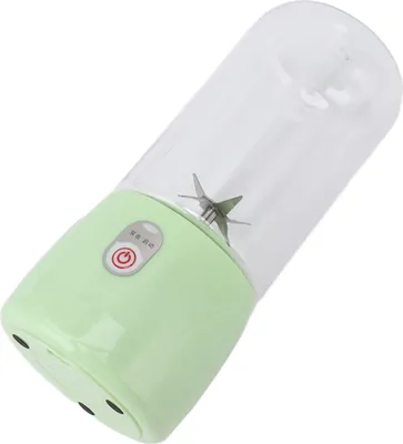 Zdjęcie produktu dla Przenośny blender ładowany przez USB z 6 ostrzami Mini sokowirówka do wyciskania owoców w podróży o pojemności 410 ml