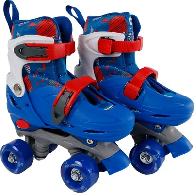 Obrázek produktu pro Kids Globe Rollschuhe blau/rot Größe 31-34 verstellbar, mit zwei Schnallen