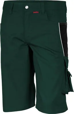 Produktbild von Qualitex kurze Arbeitshose - strapazierfähige PROfessionals Shorts aus faserverstätktem Gewebe - in Farbe: grün/schwarz - Herren: 64 - Damen: 58