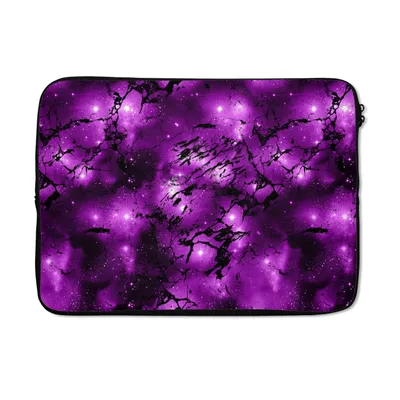 Produktbild von MuchoWow® Laptop Hülle 14 ZollSternenhimmel - Marmor - Lila - Schwarz - Muster Laptoptasche - Laptoptasche - Stoßsicher - Schutzhaube