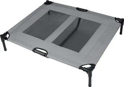 Obrázok produktu pre LZQ ležadlo pre psov s baldachýnom pre domáce zvieratá pre interiér exteriér záhrada 92x76x92cm búda pre psov pohovka pre domáce zvieratá psy do 50 kg (veľkosť L, sivá)