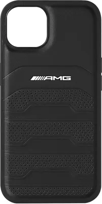 A black iPhone case with the AMG logo.