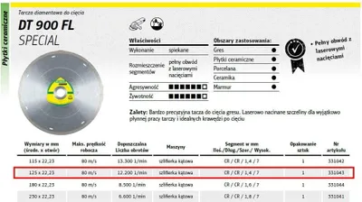 Productafbeelding van DT 600 GU diamantschijven, 230 x 2,6 x 22,23 mm, 15 segmenten, artikelnummer 331043