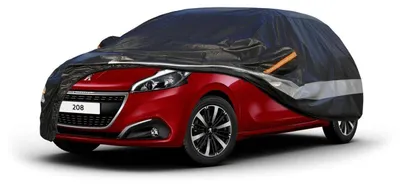 Image de Housse de protection pour voiture, 10 couches, imperméable et respirante, pour Peugeot 208 (2005-2023), couleur noire