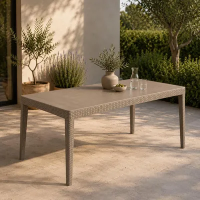 Produktbild von Allibert Girona Tisch Cappuccino - wetterfest, Garten, Outdoor | Final