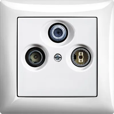 Produktbild von BUSCH JÄGER Antennensteckdosen-Einsatz Radio/TV/SAT WISI + Rahmen Balance SI