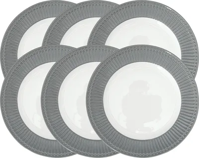 Produktbild von Greengate Alice Speiseteller stone grey 26,5 cm Set6