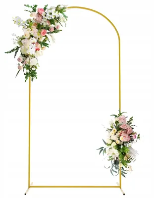 Produktbild von Traubogen aus Metall - 2x1 m - Goldener Ballonbogen für Hochzeit - Hintergrund