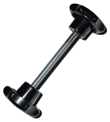 Produktbild von 1 Stück - Sterngriffschraube M8 x 50 mm DIN6336 A schwarz Ø 40 + Sterngriffmutter