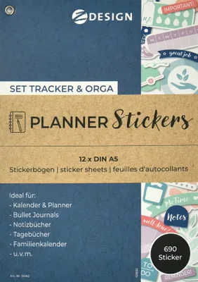Produktbild von AVERY Zweckform  51062 AVERY Zweckform ZDesign Planungs-Sticker "TRACKER & ORGA"