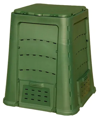 Produktbild von Thermoquick Schnellkomposter Express 400 L (L x B x H 75 x 75 x 85 cm, Farbe Grün, einfacher Aufbau durch Stecksystem, bequeme Entnahme)
