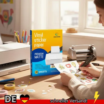 Produktbild von Mattweißes Bedruckbares Vinyl-Aufkleberpapier im A4-Format 8 3 X 11 7 Zoll