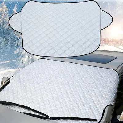 Zdjęcie produktu dla Osłona na przednią szybę - 140 x 95 cm - Zimowa - Ochrona przed śniegiem i mrozem