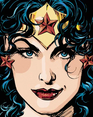 Obrázok produktu pre Zuty - Maľovanie podľa čísel - WONDER WOMAN PREBAL KOMIKSU, 40x50 cm, vypnuté plátno na rám
