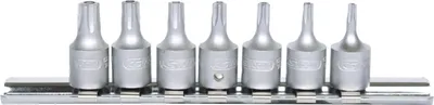 Imagen del producto de KS Tools 911.1470, juego de llaves de vaso, 1/4", 7 piezas, acero cromo-vanadio, según las normas DIN 3120 e ISO 1174, 160 g