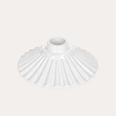 Produktbild von KEYHOMESTORE | Weißer Keramiklampenschirm mit weißem Rand Ø.20 cm