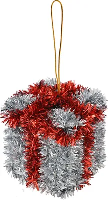 Produktbild von Clayre & Eef Weihnachtsanhänger Geschenk 6 cm Silberfarbig Kunststoff