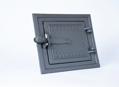Image de SEZAM - 25 x 21 cm - Porte en fonte pour four à pain, four à pizza, four à fumage pour la maison ou le jardin, poêle en faïence, porte de four, porte de fumage, porte de cheminée