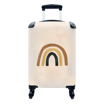 Produktbild von MuchoWow® Koffer Handgepäck Trolley Rollkoffer Kleine Reisekoffer mit 4 Rollen - Regenbogen - Bohème - Pastell - Cabin Size < 55x40x23 cm & 55x40x20 cm - Fotokoffer - Kabinenkoffer - Boardgepäck - Reise-Box - Reisekoffer - Reisegepäck - Koffer mit Bild - Trolley für Kinder