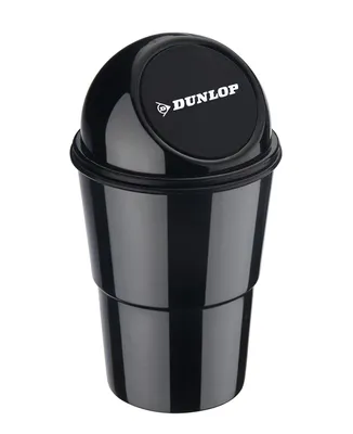 Produktbild von Mini MÜLLEIMER für Auto Push-Deckel DUNLOP 400ml Automülleimer PKW KFZ Abfalleimer Tischabfalleimer Mülltonne Getränkehalter 74 (Schwarz)