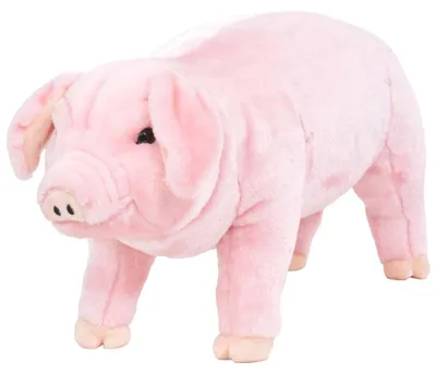 Produktbild von vidaXL Plüschtier Schwein Stehend Plüsch Rosa XXL