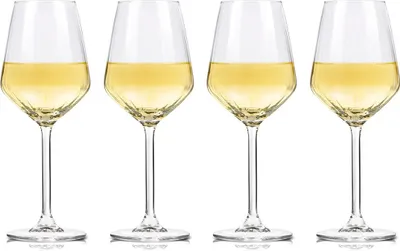 Immagine prodotto di bicchieri da vino alpina per vino bianco set 4 pezzi - bicchiere da vino 38cl - bicchieri da vino bianco lavabili in lavastoviglie - regalo per vino bianco - vetro