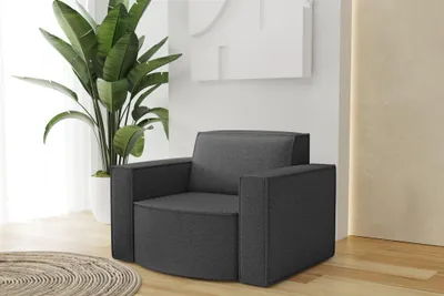Produktbild von Sessel Designersessel PALMA in Stoff Ascot Graphitgrau