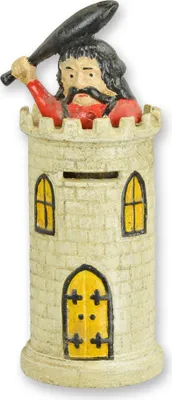 Produktbild von Spardose Mann Turm Gusseisen Sparkasse Replikat Retro Design Dekoration
