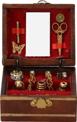 Produktbild von Multifunktions-Schmuck Organizer, Reise für Puppen 1/12 Skala Dollhouse