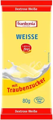 Produktbild von Frankonia Dextrose Weisse Schokolade 80g