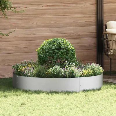 Produktbild von "Rabatt" Pflanzenring - Elegantes Design - Silber 120x120x20 cm Verzinkter Stahl - Beete CC24723