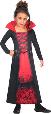 Immagine prodotto di Costume da vampiro per ragazze Costume di Halloween nero-rosso