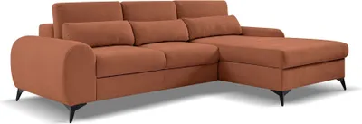 Produktbild von Ecksofa MILAN L - Rechts Eckcouch mit Schlaffunktion & Bettkasten - Rust (Sereno688)