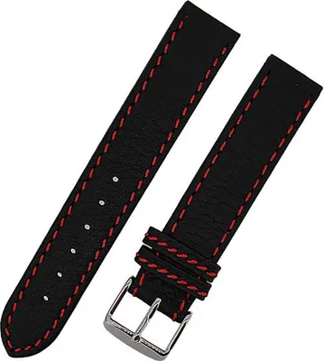 Produktbild von Uhrenarmband KANA 22mm rote NAHT weiches KALBLEDER