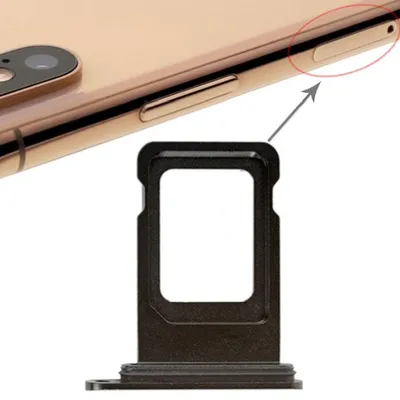 Obrázok produktu pre Náhradný diel pre Apple iPhone XS – 5,8-palcový držiak SIM karty a SD karty, čierny